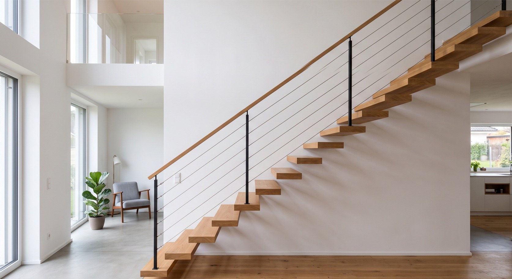 Freitragende Treppe