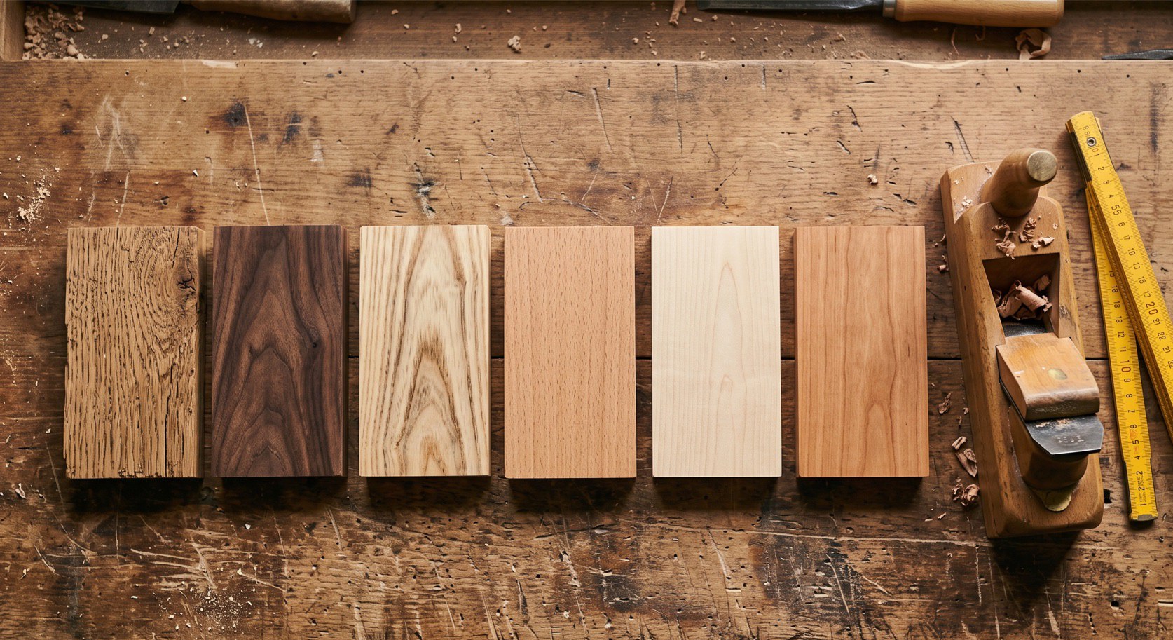 Holzmuster und Werkstatt